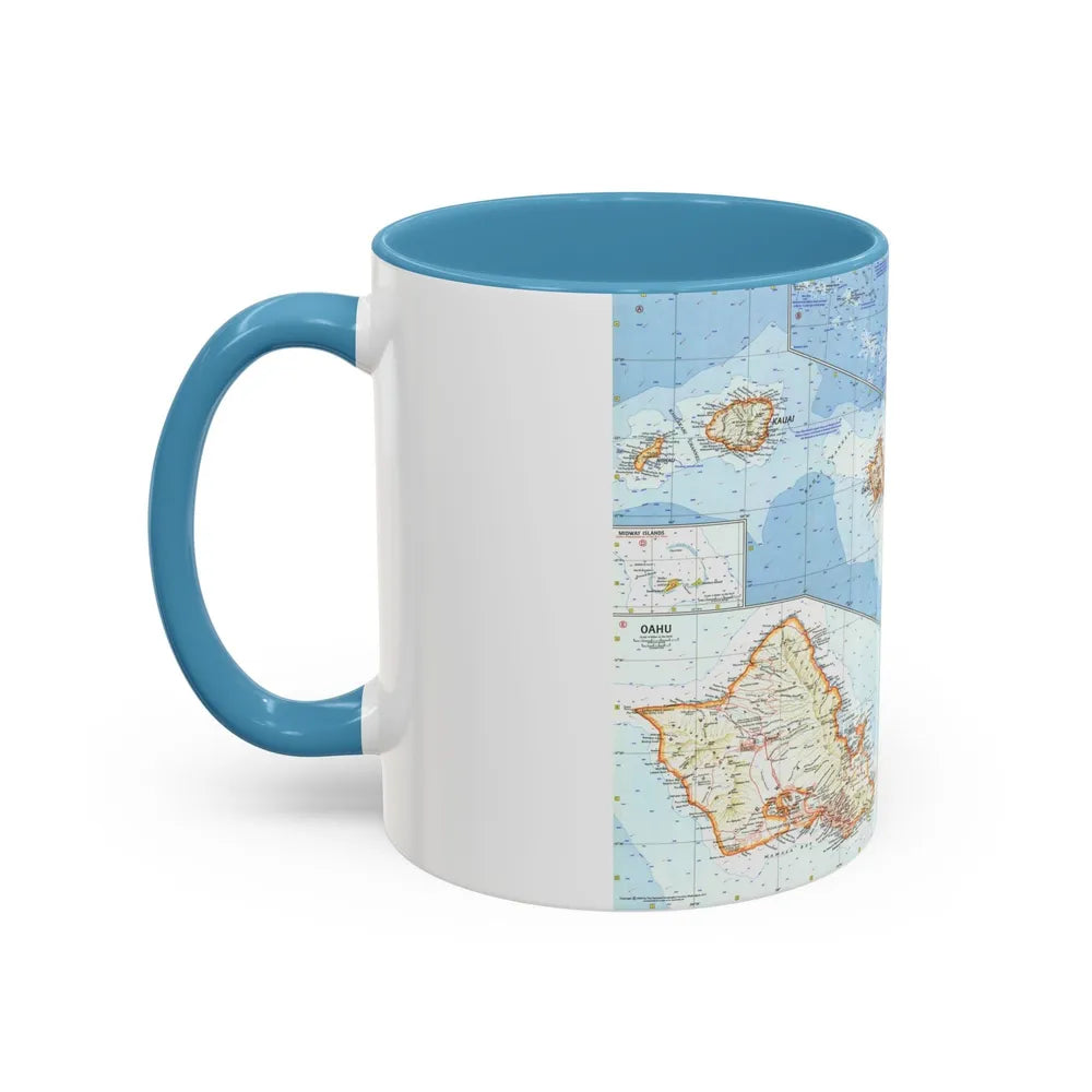 USA - Hawaii (1960) (Map) Accent Coffee Mug-Go Mug Yourself