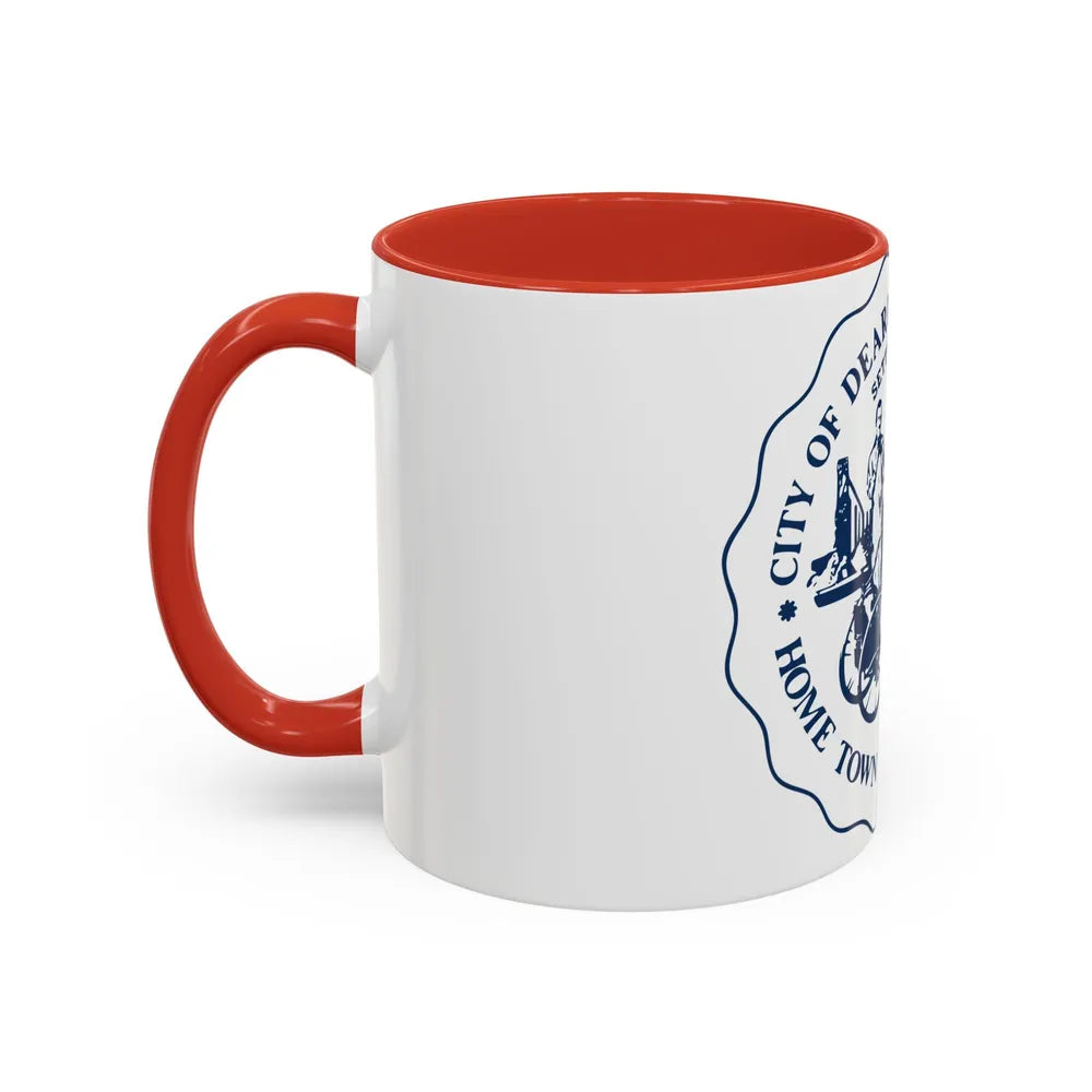 Seal of Dearborn Michigan - Accent Coffee Mug-Go Mug Yourself