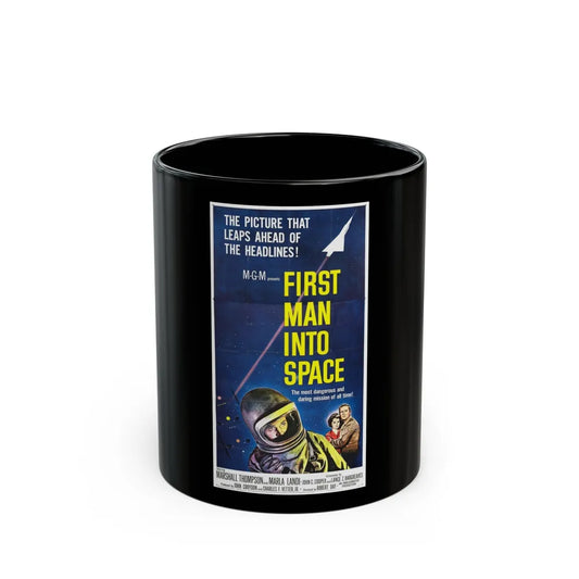 FIRST MAN INTO SPACE 1959 Movie Poster - Black Coffee Mug-11oz-Go Mug Yourself