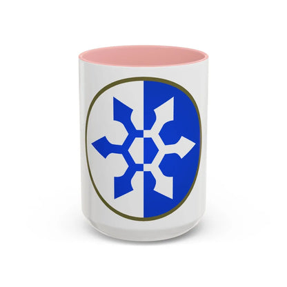 XXXIII Corps (U.S. Army) Accent Coffee Mug-15oz-Pink-Go Mug Yourself