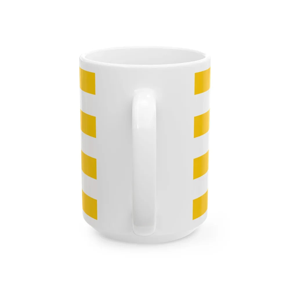 Flag of Vukovar Srijem County Croatia - White Coffee Mug-Go Mug Yourself