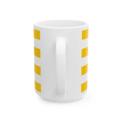 Flag of Vukovar Srijem County Croatia - White Coffee Mug-Go Mug Yourself