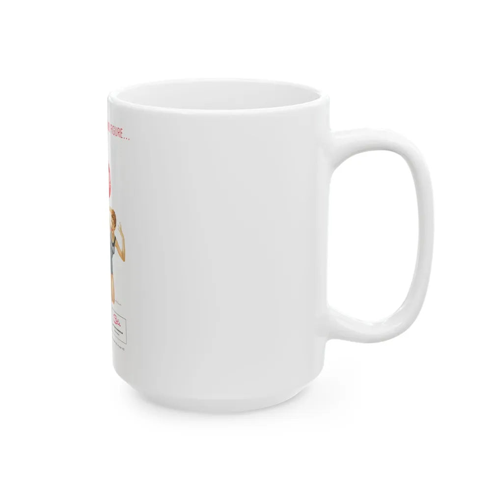 Cole of California ad, 1953 (1) - White Coffee Mug-Go Mug Yourself