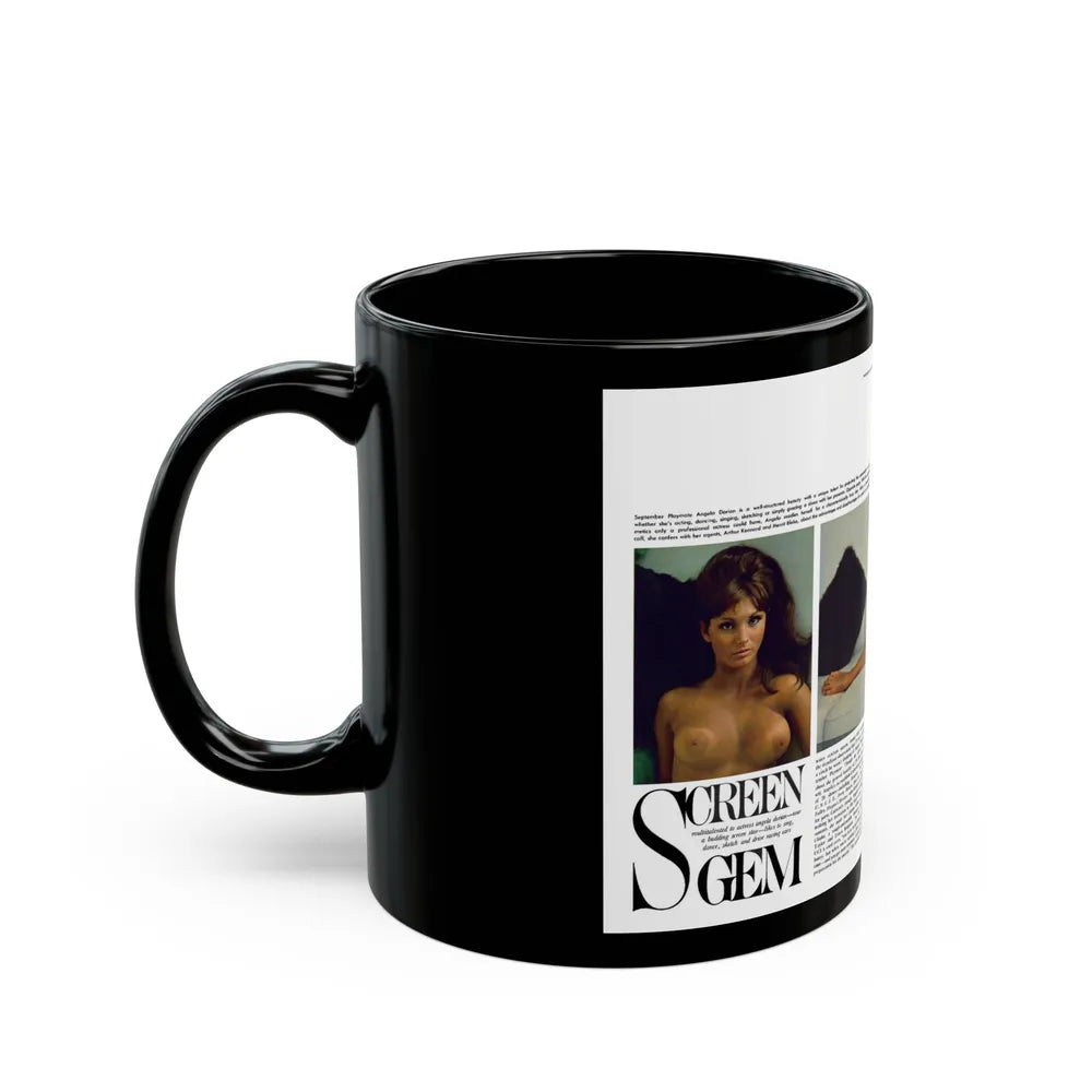 Victoria Vetri #125 - 2 Topless Photos (Vintage Female Icon) Black Coffee Mug-Go Mug Yourself