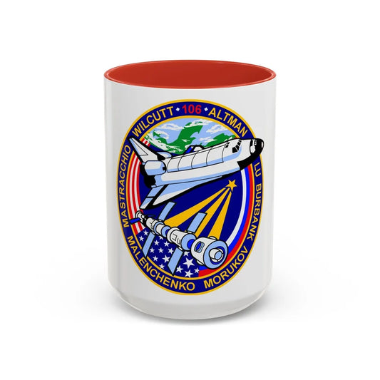 STS 106 (NASA) Accent Coffee Mug-15oz-Red-Go Mug Yourself