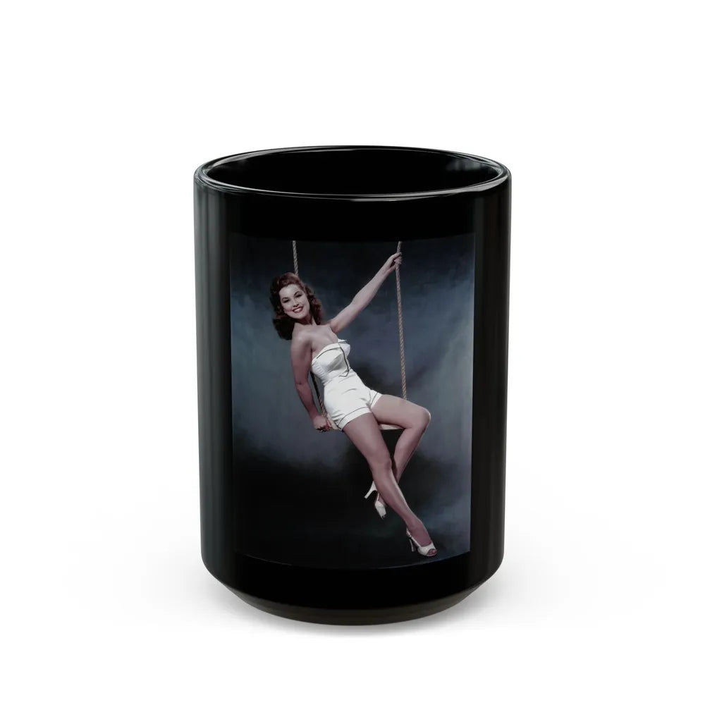 Debra Paget #17 2 (Vintage Female Icon) Black Coffee Mug-15oz-Go Mug Yourself