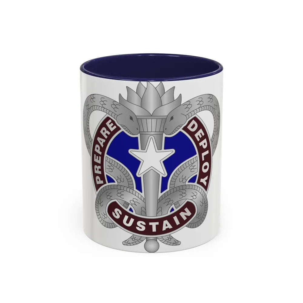 Medical Logistics Command (U.S. Army) Accent Coffee Mug-11oz-Navy-Go Mug Yourself