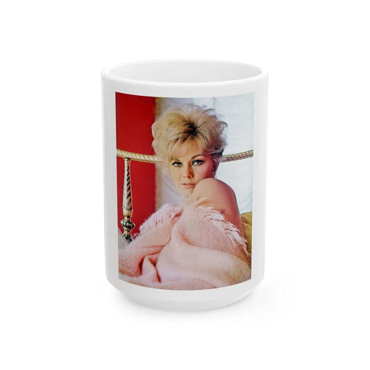 Kim Novak #335 (Vintage Female Icon) White Coffee Mug-15oz-Go Mug Yourself