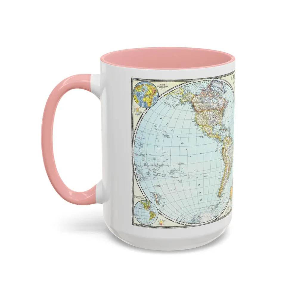 World Map (1941) (Map) Accent Coffee Mug-Go Mug Yourself