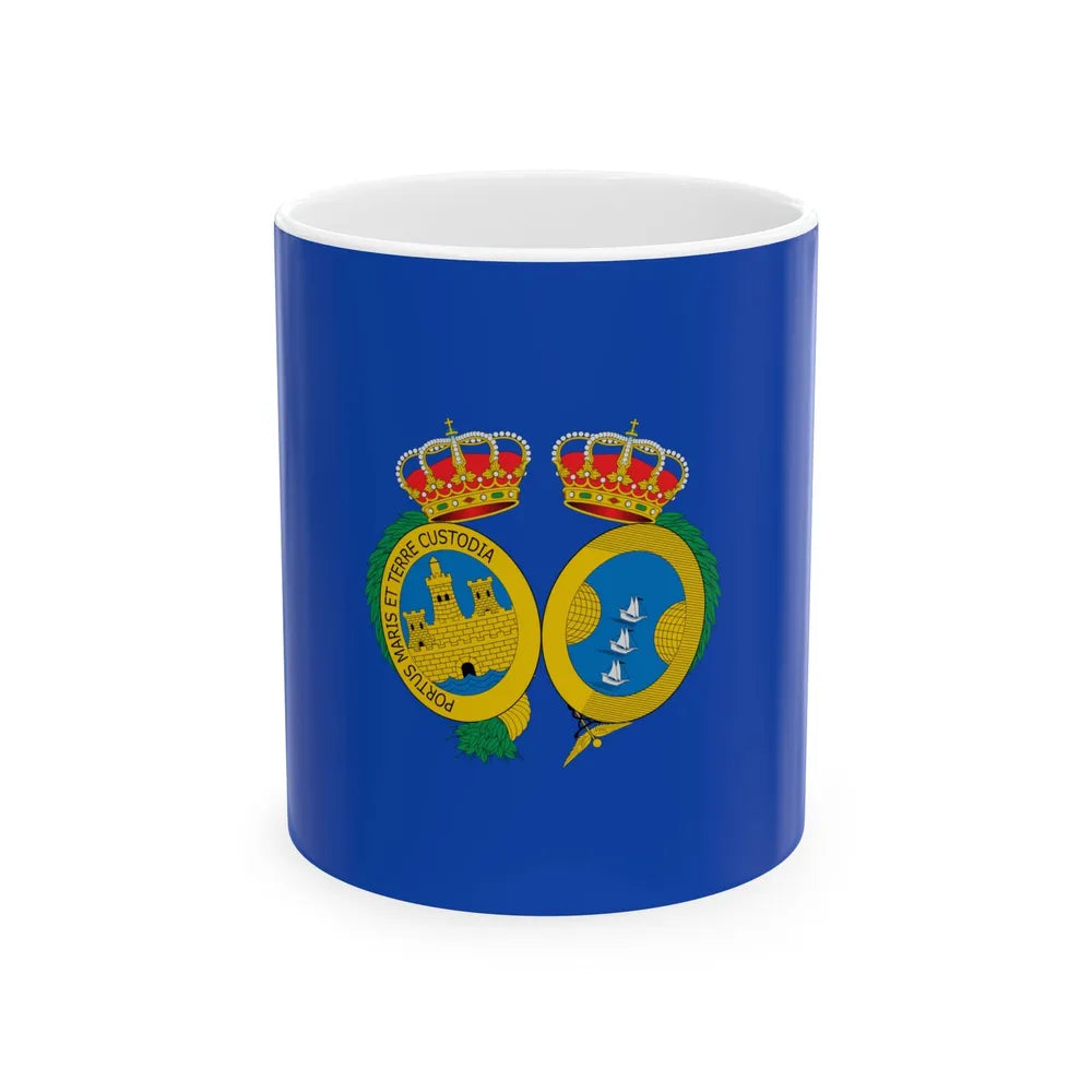 Flag of De Huelva Spain - White Coffee Mug-11oz-Go Mug Yourself