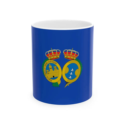 Flag of De Huelva Spain - White Coffee Mug-11oz-Go Mug Yourself