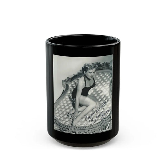 Coleen Gray #79 (Vintage Female Icon) Black Coffee Mug-15oz-Go Mug Yourself