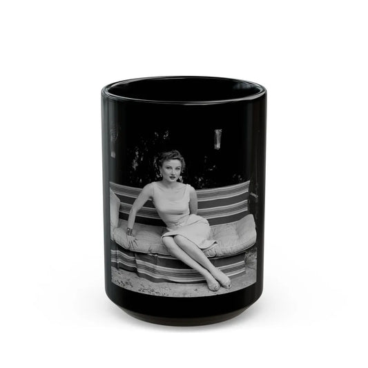 Carol Ohmart #37 (Vintage Female Icon) Black Coffee Mug-15oz-Go Mug Yourself