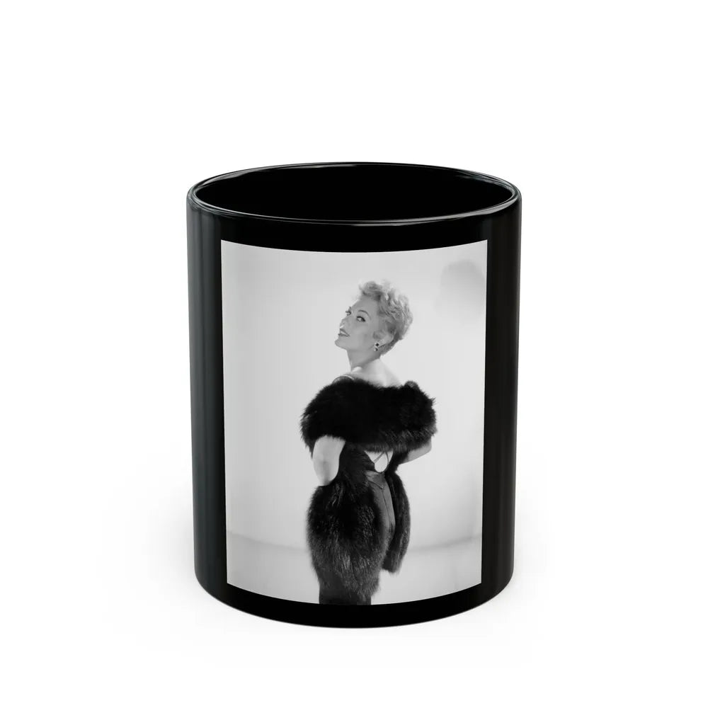 Kim Novak #252 (Vintage Female Icon) Black Coffee Mug-11oz-Go Mug Yourself