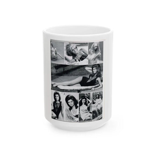 Pamela Tiffin #34 (Vintage Female Icon) White Coffee Mug-15oz-Go Mug Yourself