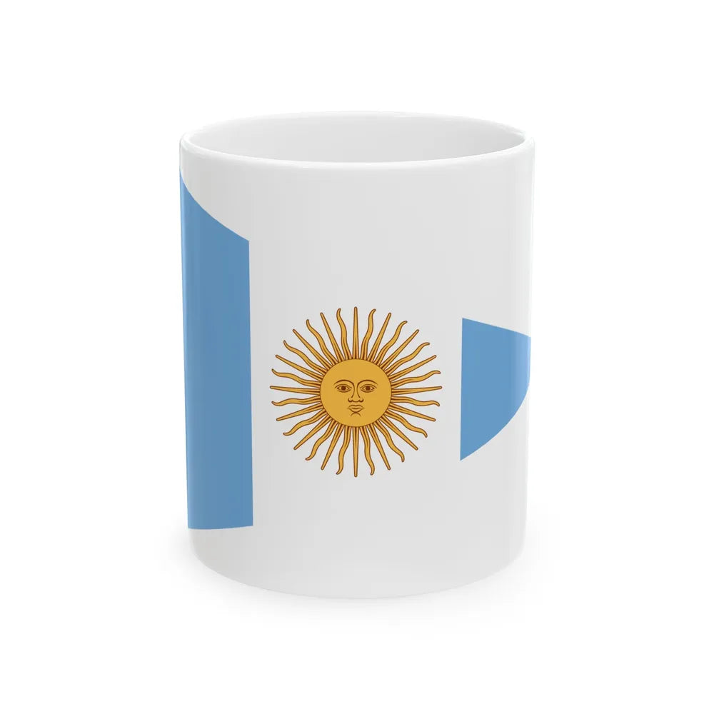 Flag of Argentine Commandante Superior 1894 to 1904 - White Coffee Mug-11oz-Go Mug Yourself