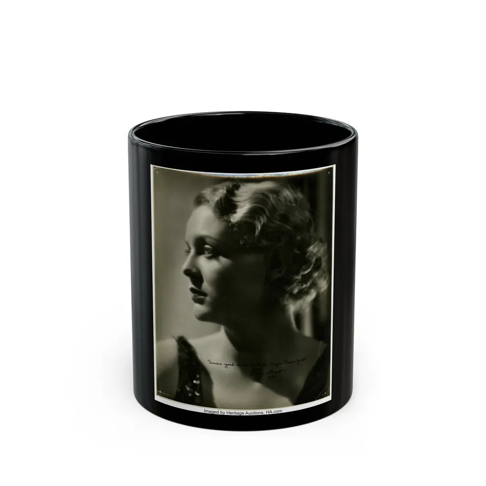 Gloria Stuart #12 (Vintage Female Icon) Black Coffee Mug-11oz-Go Mug Yourself