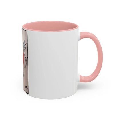 The 3 of Swords (Tarot Card) Accent Coffee Mug-Go Mug Yourself