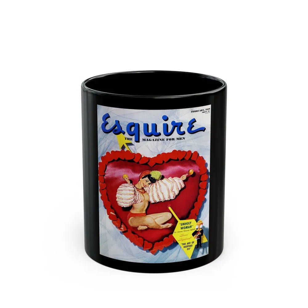 Esquire magazine cover, February 1950 - Black Coffee Mug-11oz-Go Mug Yourself