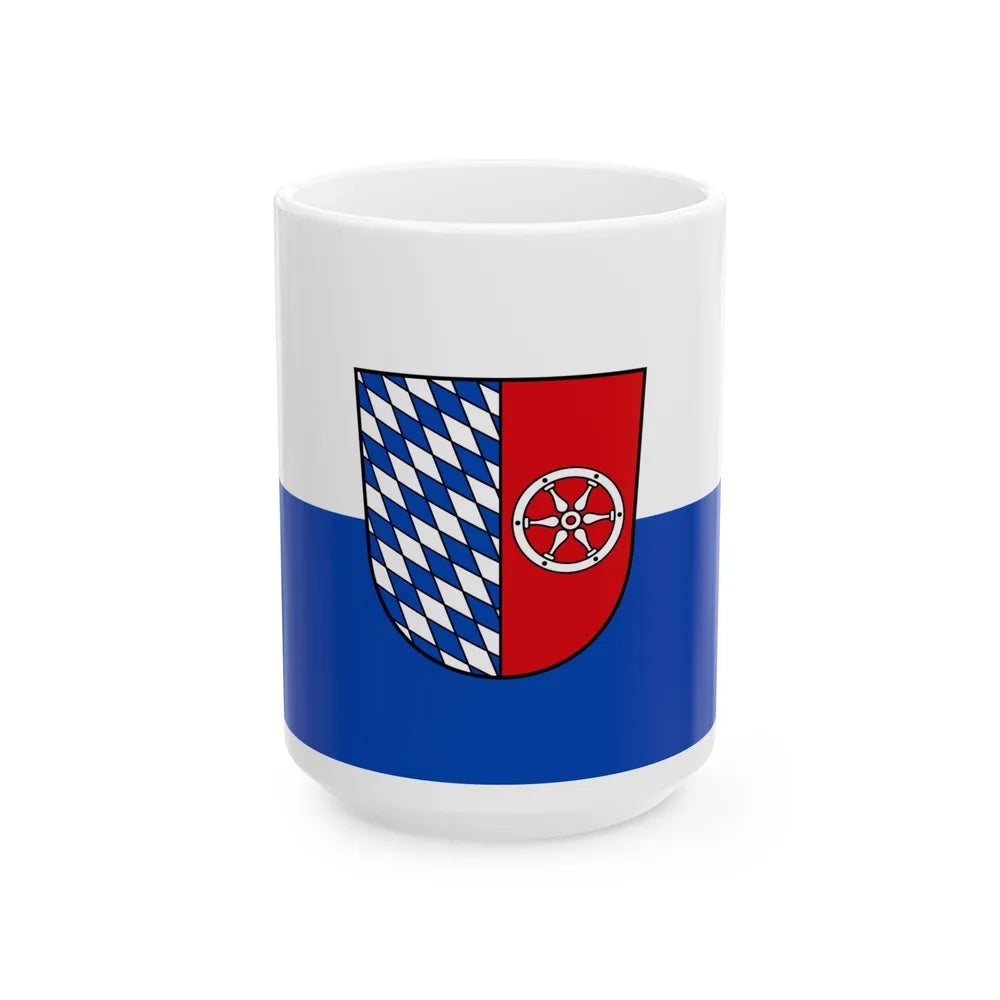 Flag of Neckar Odenwald Kreis Germany - White Coffee Mug-15oz-Go Mug Yourself