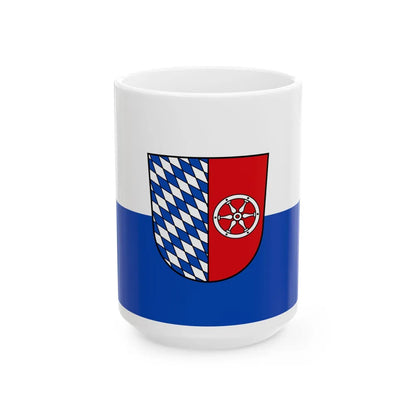 Flag of Neckar Odenwald Kreis Germany - White Coffee Mug-15oz-Go Mug Yourself