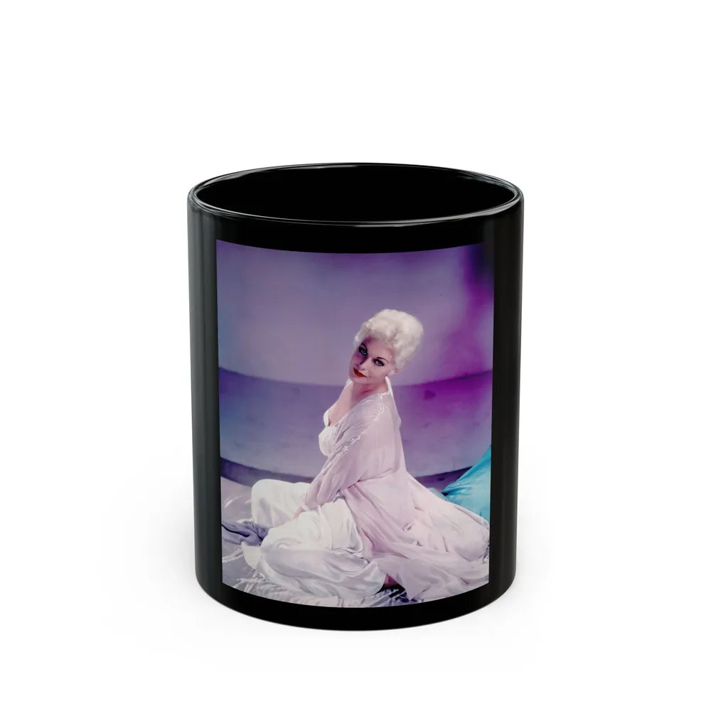 Kim Novak #334 (Vintage Female Icon) Black Coffee Mug-11oz-Go Mug Yourself