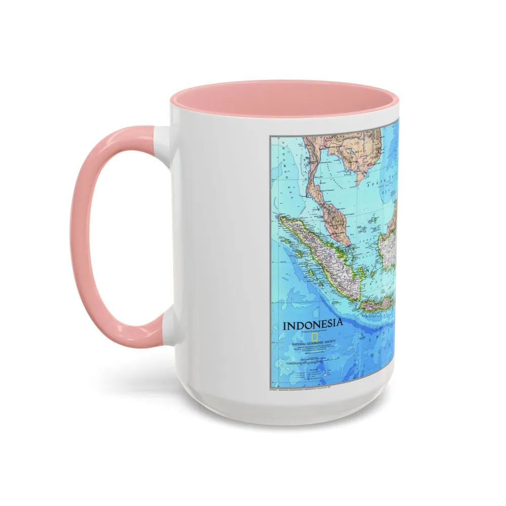 Indonesia 1 (1996) (Map) Accent Coffee Mug-Go Mug Yourself