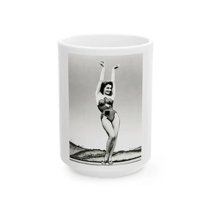 Julie Newmar #294 (Vintage Female Icon) White Coffee Mug-15oz-Go Mug Yourself