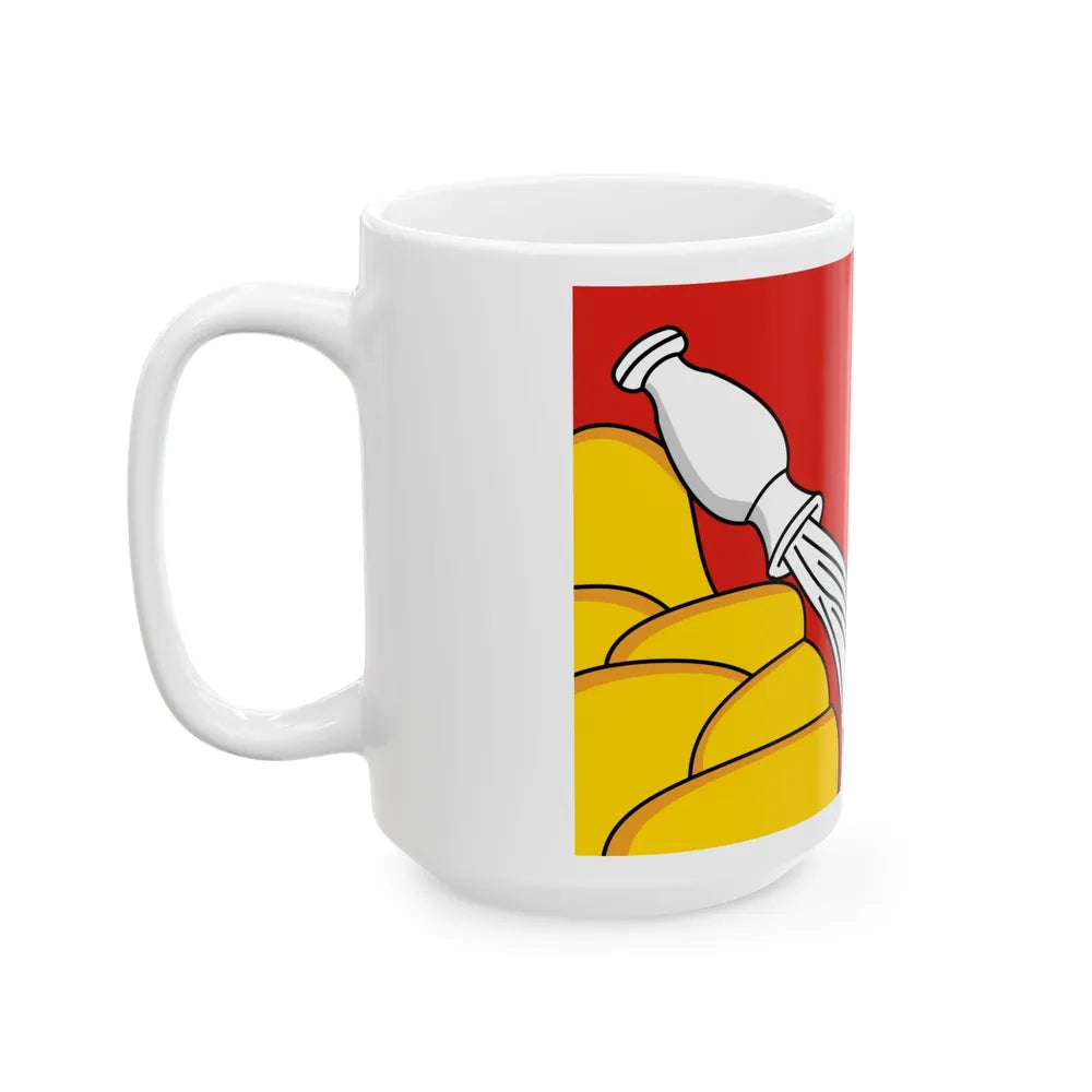 Flag of Voronezh Oblast Russia - White Coffee Mug-Go Mug Yourself