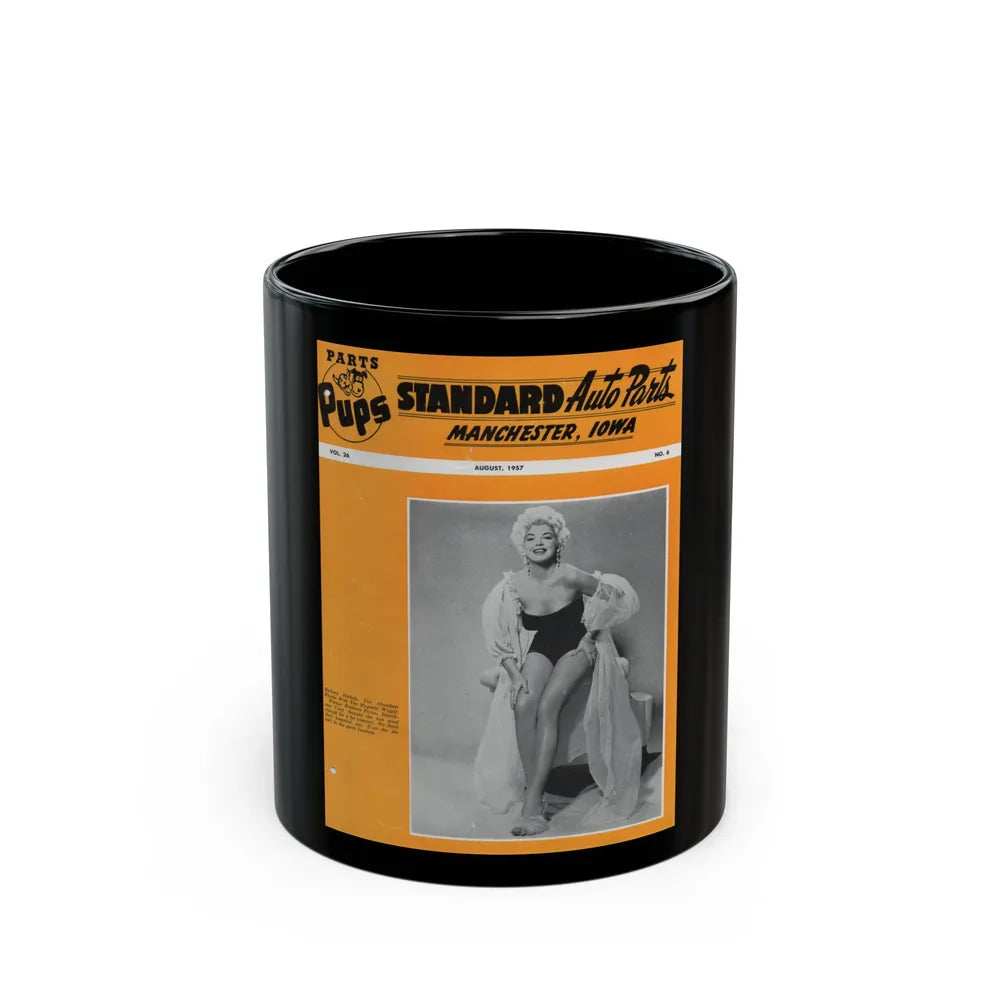 Barbara Nichols #237 - Mag. Cover (Vintage Female Icon) Black Coffee Mug-11oz-Go Mug Yourself