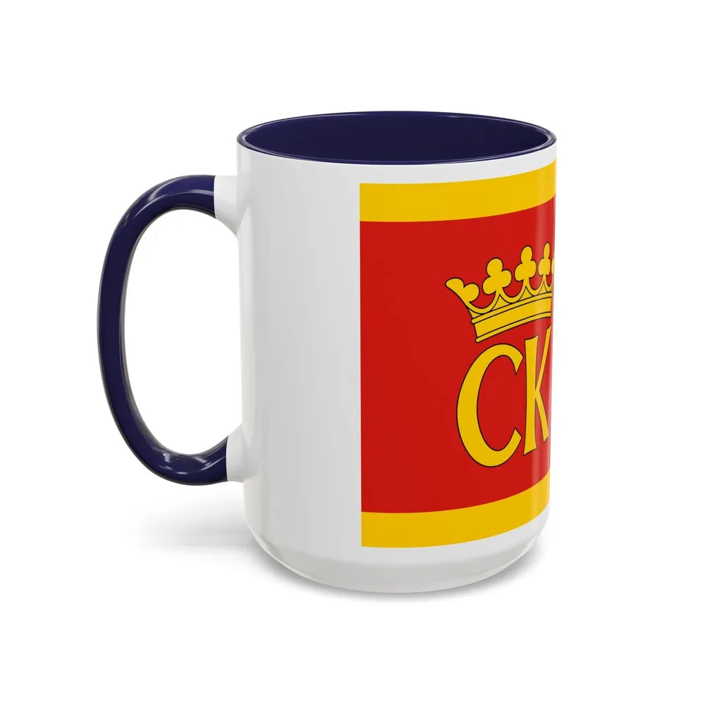 Flag of Kielce Poland - Accent Coffee Mug-Go Mug Yourself