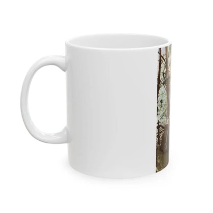 Veronica Carlson #84 - Partially Topless1 (Vintage Female Icon) White Coffee Mug-Go Mug Yourself