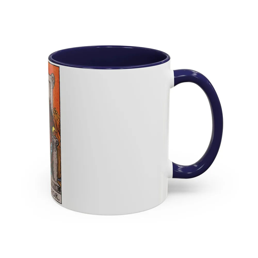 The Emperor (Tarot Card) Accent Coffee Mug-Go Mug Yourself