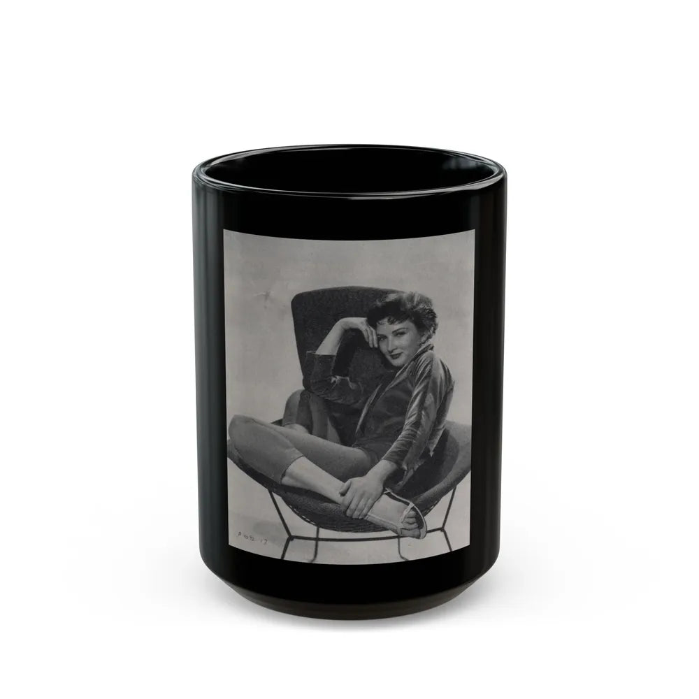 Carol Ohmart #60 - Page 1, Photo 4 of 4 Cropped from International Photographer Mag. June '55 (Vintage Female Icon) Black Coffee Mug-15oz-Go Mug Yourself