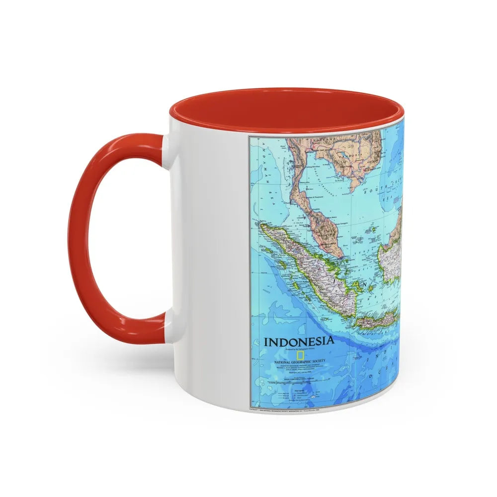 Indonesia 1 (1996) (Map) Accent Coffee Mug-Go Mug Yourself