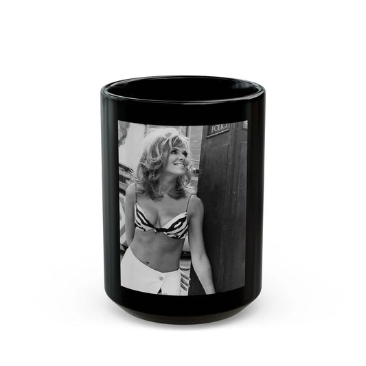 Julie Ege #08 (Vintage Female Icon) Black Coffee Mug-15oz-Go Mug Yourself