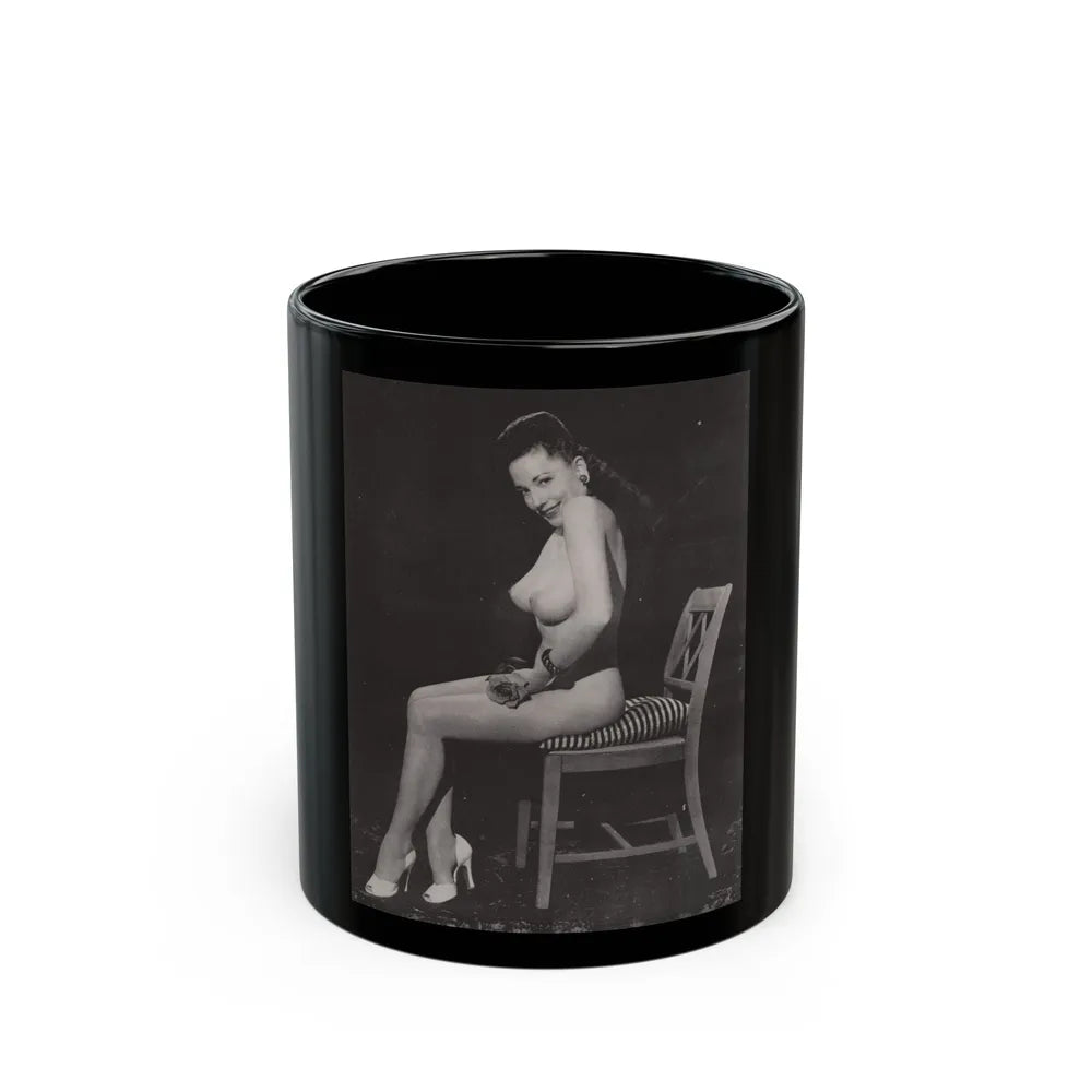 Evelyn West #06 (Vintage Female Icon) Black Coffee Mug-11oz-Go Mug Yourself