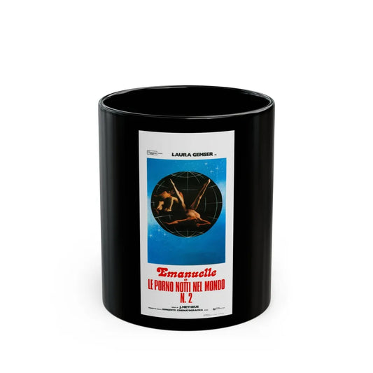 EMANUELLE AND THE EROTIC NIGHTS 1978 Movie Poster - Black Coffee Mug-11oz-Go Mug Yourself