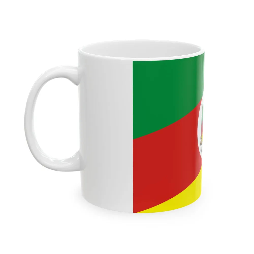 Flag of Rio Grande do Sul Brazil - White Coffee Mug-Go Mug Yourself