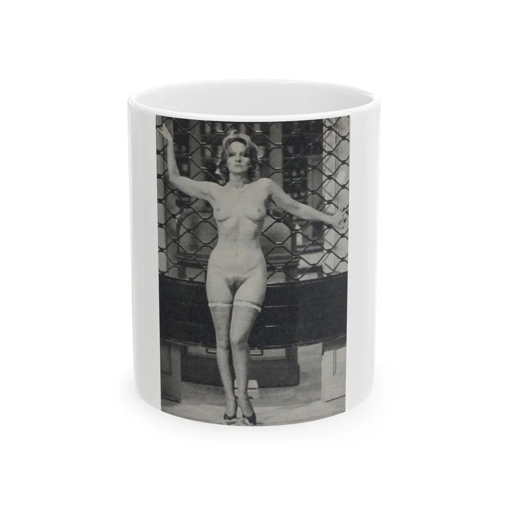 Lisa Gastoni #12 - Nude (Vintage Female Icon) White Coffee Mug-11oz-Go Mug Yourself