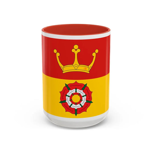 Flag of Hampshire UK - Accent Coffee Mug-15oz-Red-Go Mug Yourself