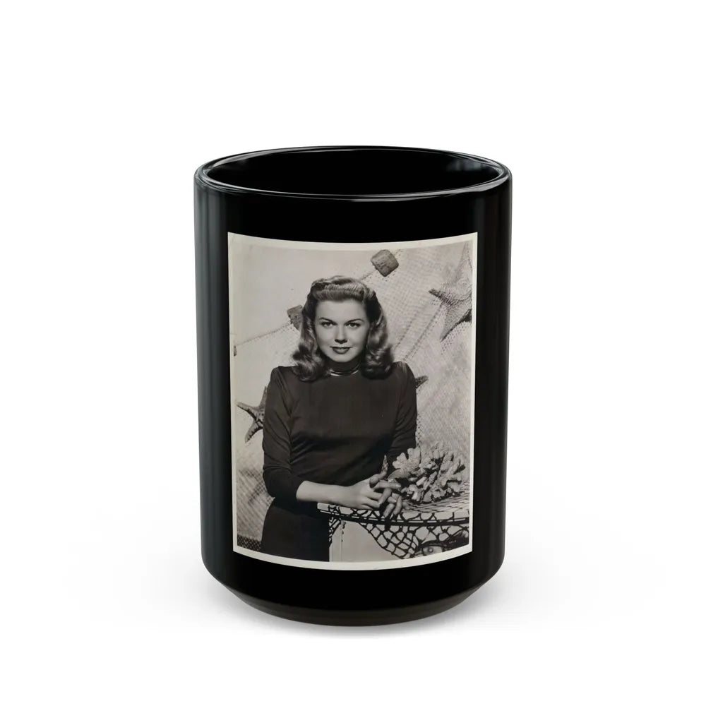 Doris Day #89 (Vintage Female Icon) Black Coffee Mug-15oz-Go Mug Yourself