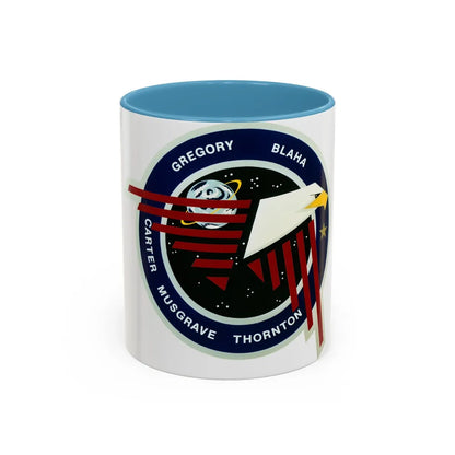 STS 33 (NASA) Accent Coffee Mug-11oz-Light Blue-Go Mug Yourself