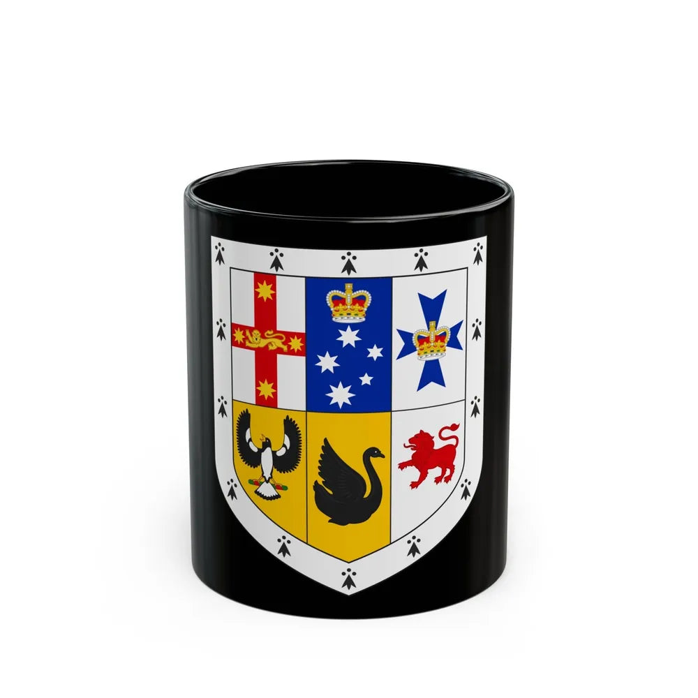 Shield of arms of Australia - Black Coffee Mug-11oz-Go Mug Yourself