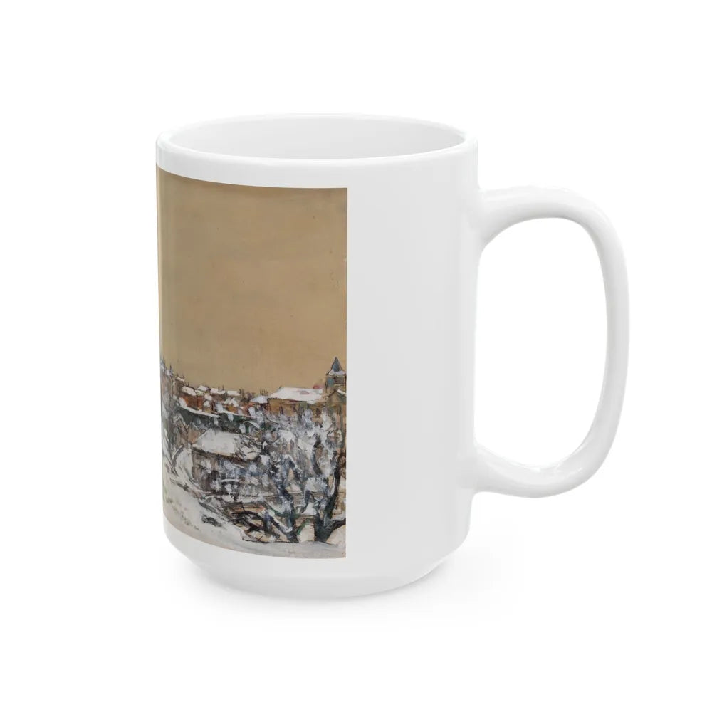 Cross on a Winter Hilltop, 1918 - White Coffee Mug-Go Mug Yourself