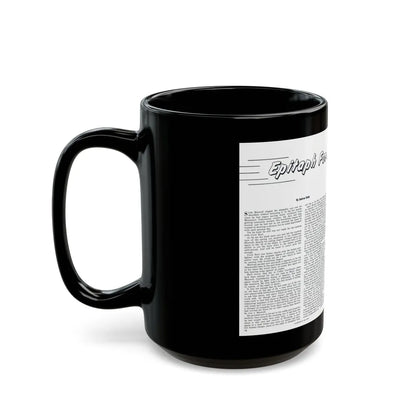 Epitaph For A Fast Gun, Bluebook for Men, February 1961 - Black Coffee Mug-Go Mug Yourself