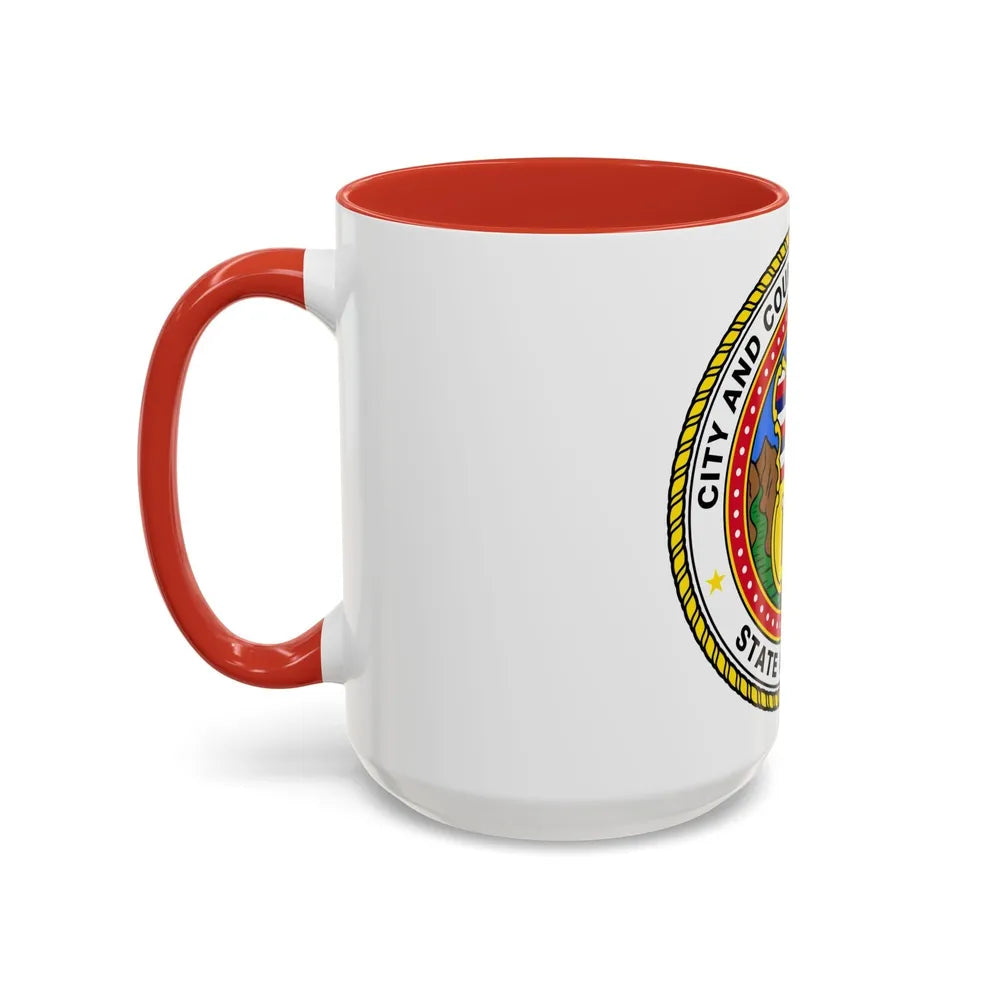 Seal of Honolulu Hawaii - Accent Coffee Mug-Go Mug Yourself