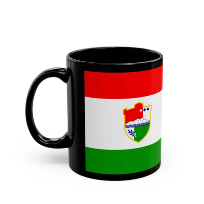 Flag of Central Bosnia Canton Bosnia and Herzegovina - Black Coffee Mug-Go Mug Yourself