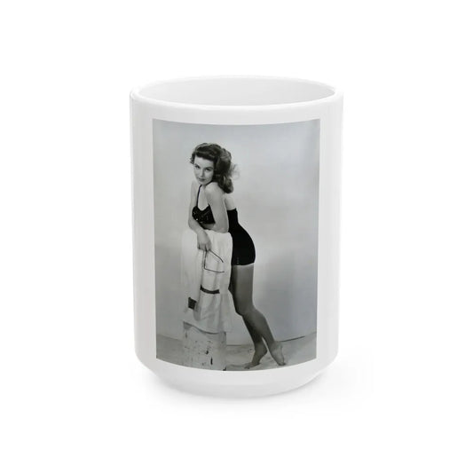 Elaine Stewart #121 (Vintage Female Icon) White Coffee Mug-15oz-Go Mug Yourself