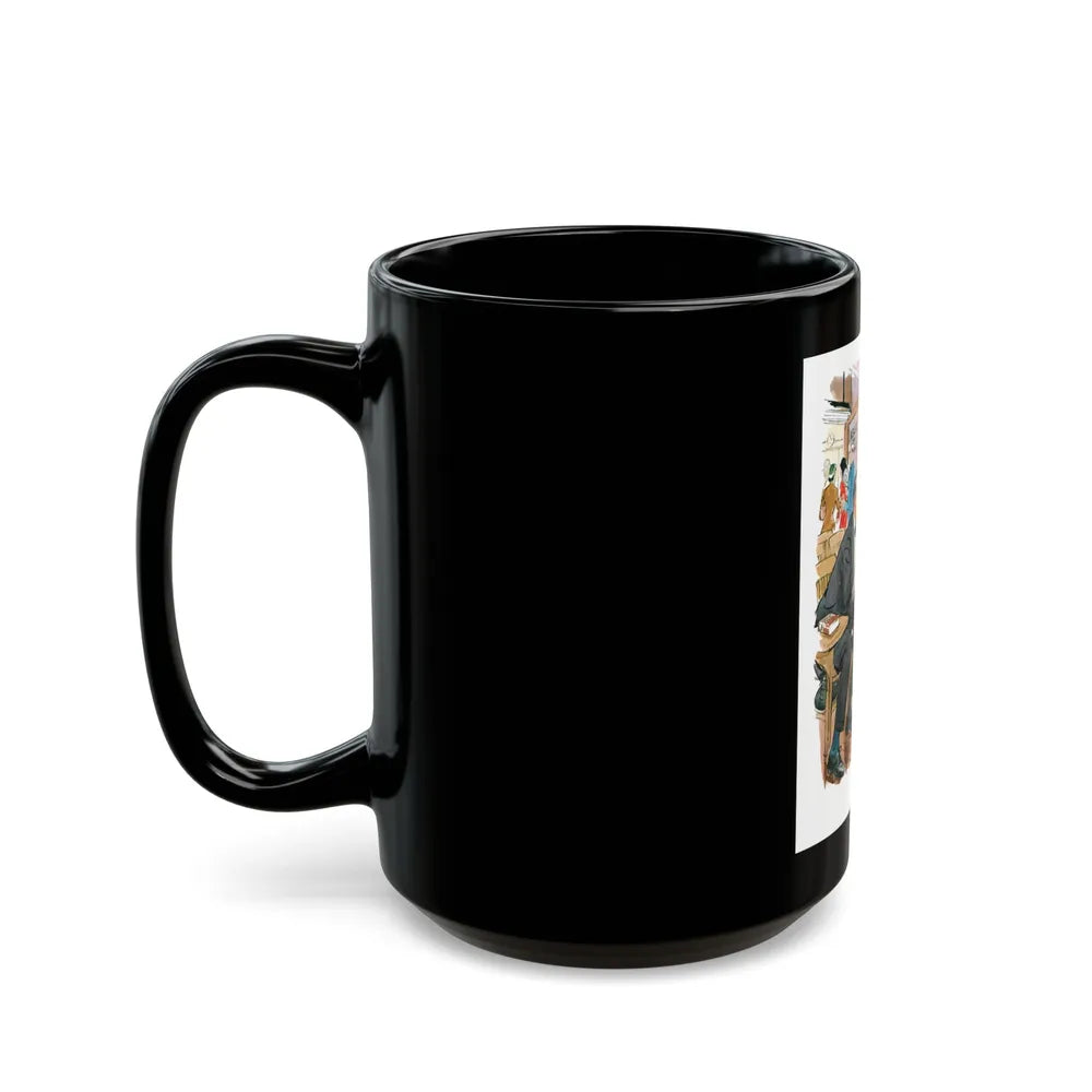 Esquire magazine cartoon illustration, 1955 (2) - Black Coffee Mug-Go Mug Yourself